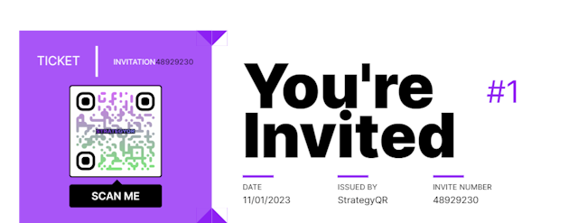 Ticket created with StrategyQR